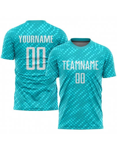 Best Pro Custom Aqua White Sublimation Soccer Uniform Jersey Best Pro Custom Aqua White Sublimation Soccer Uniform Jersey